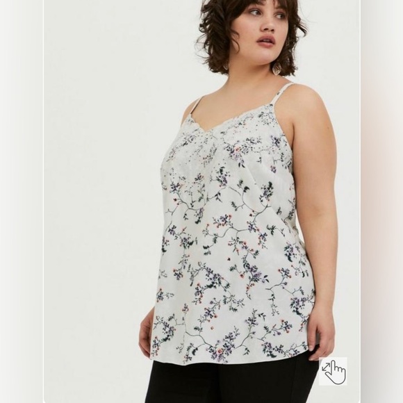 Torrid Sophie Eyelet Swing Rayon Floral Cami. Size 5 - Picture 1 of 9